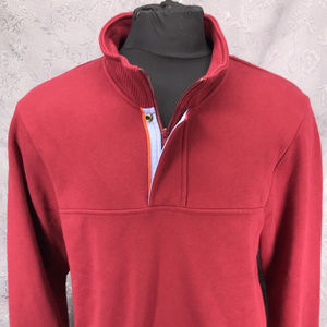 Orvis Half Quarter Zip Pullover Sweater MaroonRed